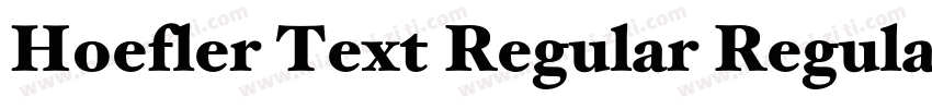 Hoefler Text Regular Regular字体转换